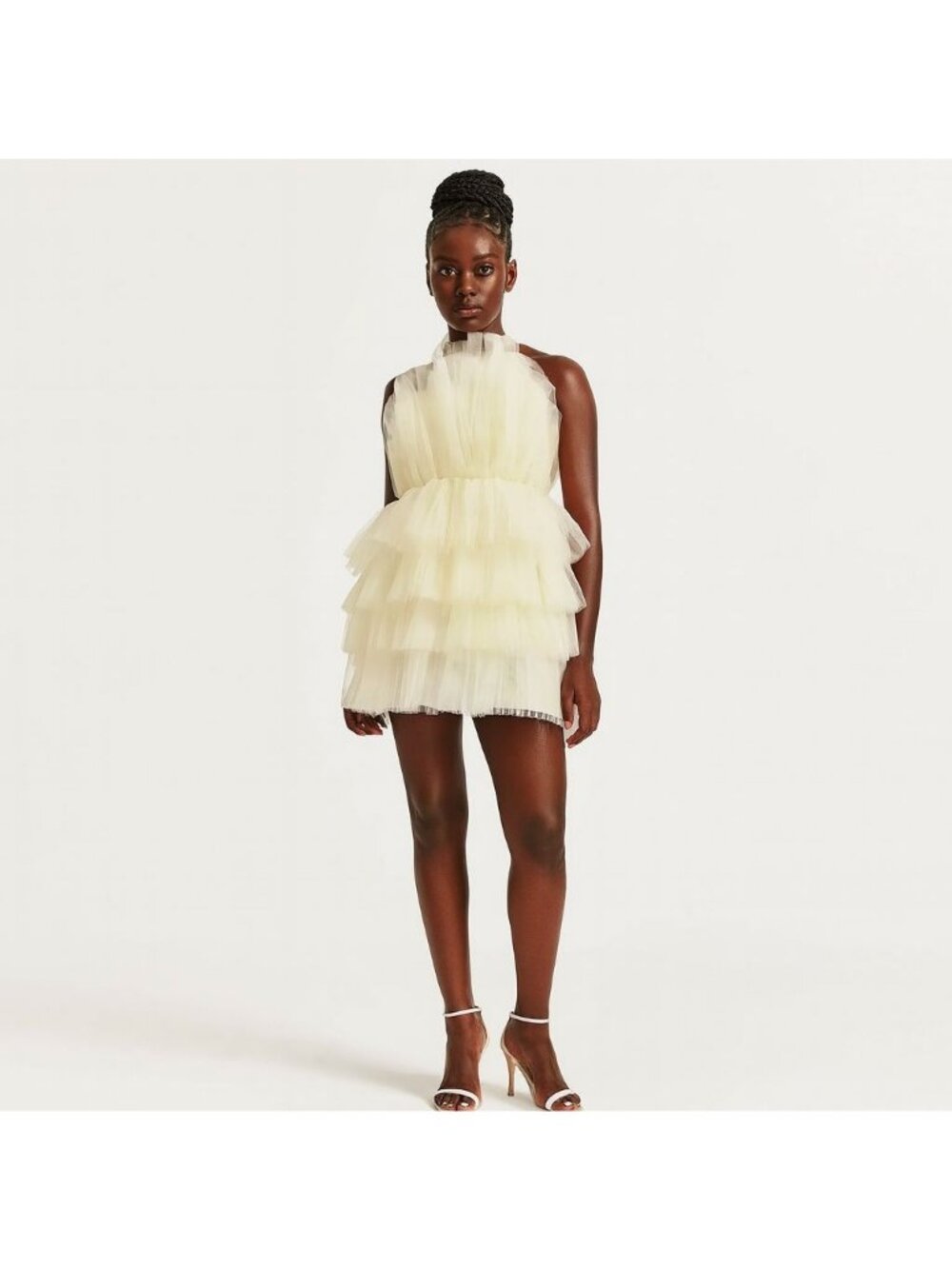 MABLE Cream Tulle Mini Dress Size M